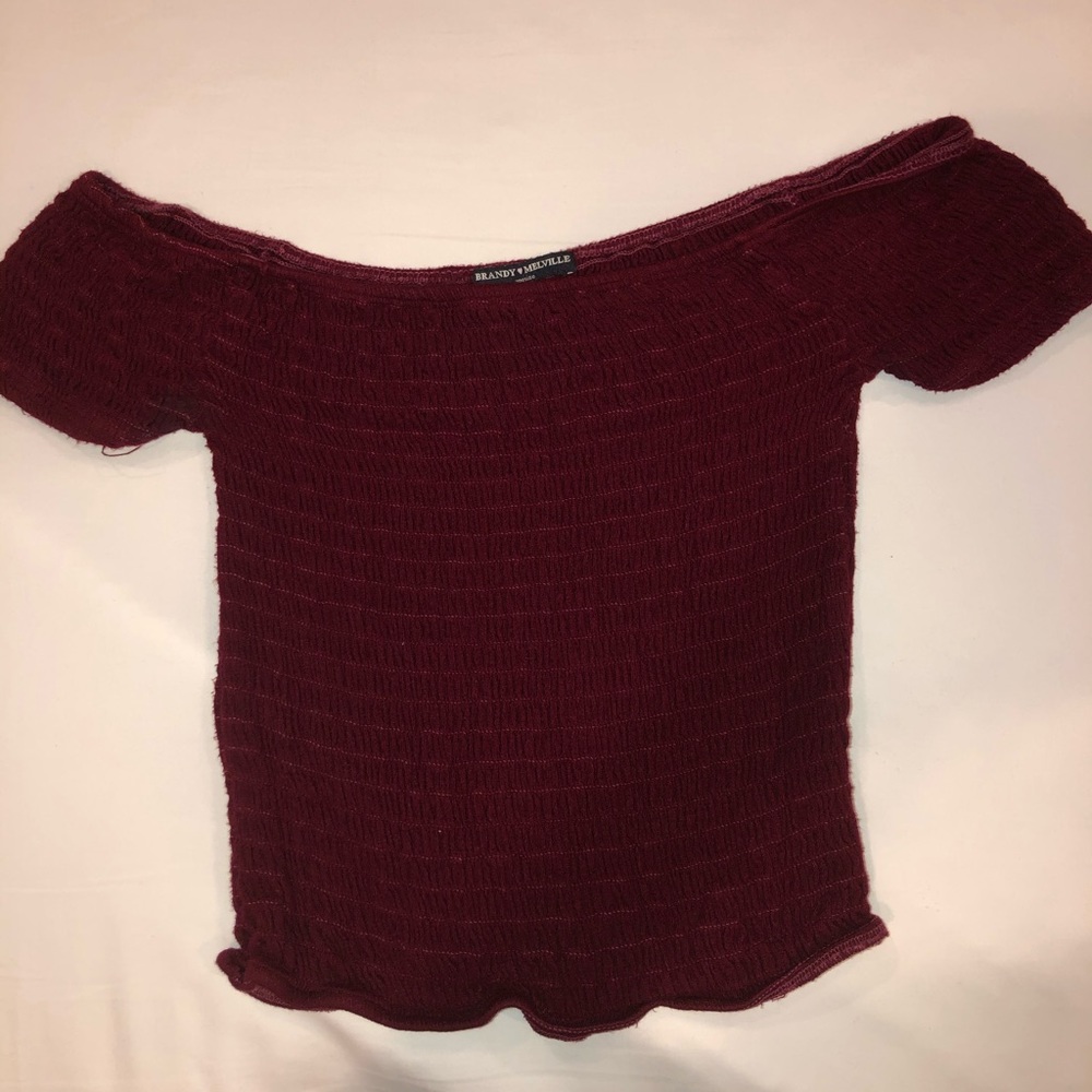 brandy melville burgundy top!